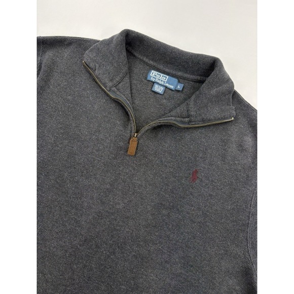 Ralph Lauren Other - POLO RALPH LAUREN Mens 1/4 Zip Estate Rib Pullover Sweater charcoal  Gray  Large